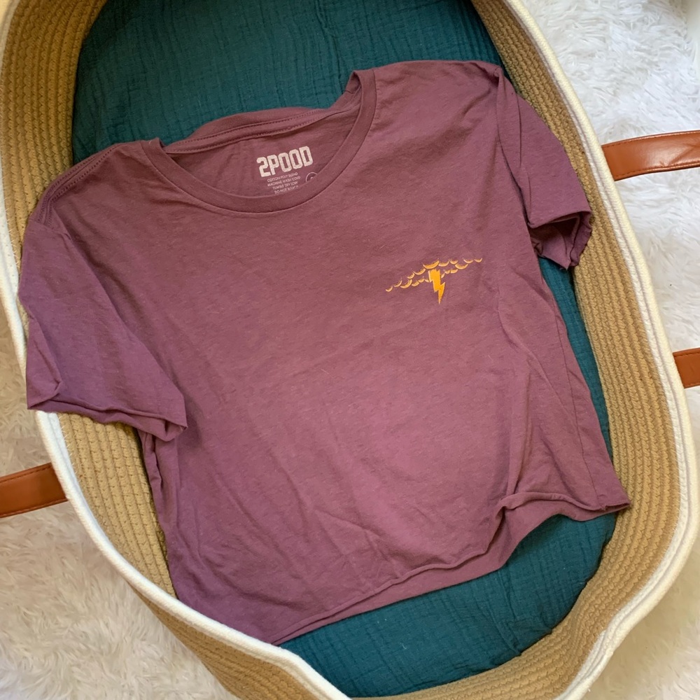 PURPLE DEEPER ROOTS CROP TOP